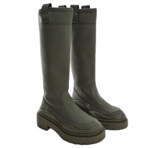 MANGO Platform Boots With Tall Leg